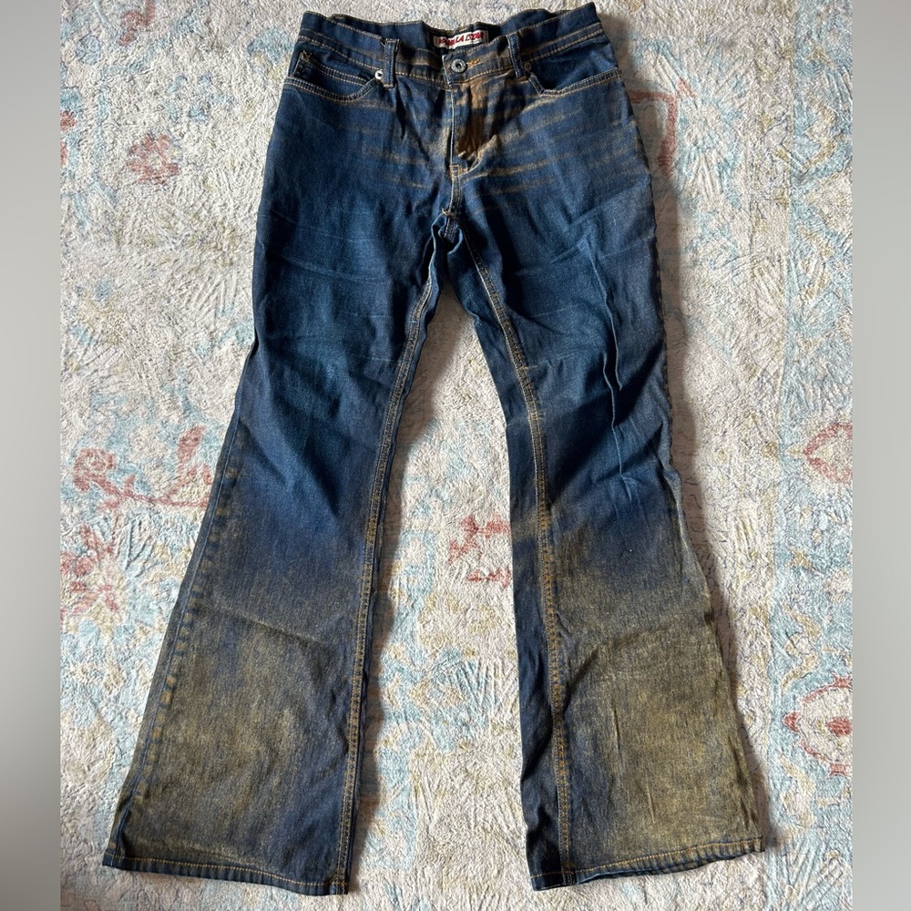 Vanilla Star Dark Blue Flare Jeans, size 3